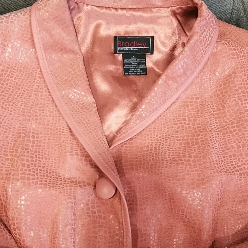 Bradley bayou Embossed leather jacket size L - Picture 6 of 10